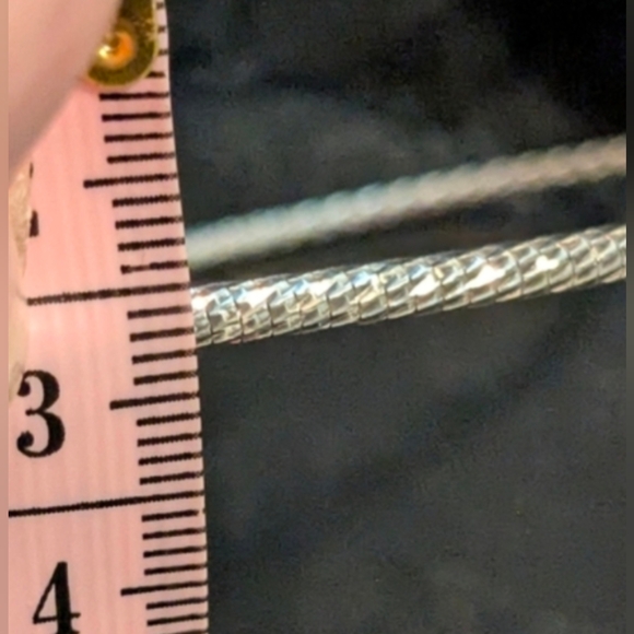 Sparkly Solid Sterling Silver Snake Chain Necklace Milor Italy - Picture 7 of 8